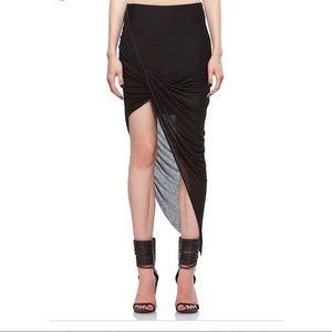 Helmet Lang Asymmetric wrap skirt